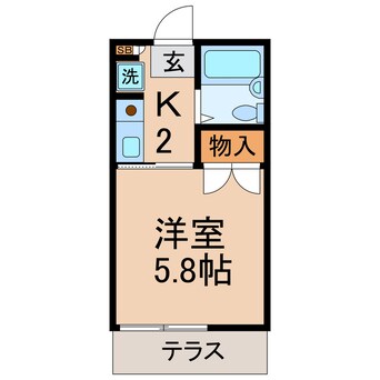 間取図 横須賀線/保土ケ谷駅 徒歩14分 1階 築32年