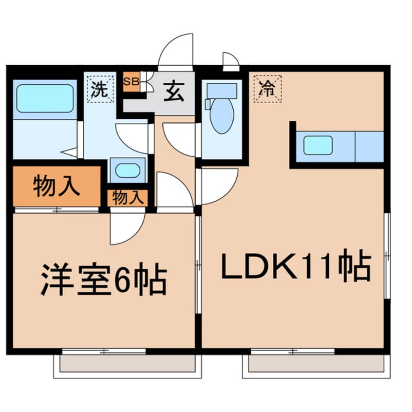 間取図 横須賀線/保土ケ谷駅 徒歩9分 2階 築21年