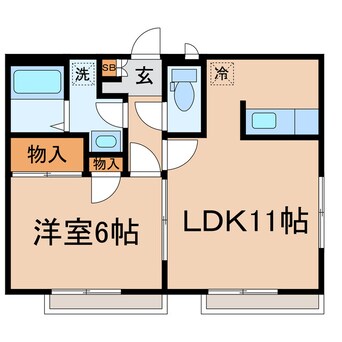 間取図 横須賀線/保土ケ谷駅 徒歩9分 2階 築21年