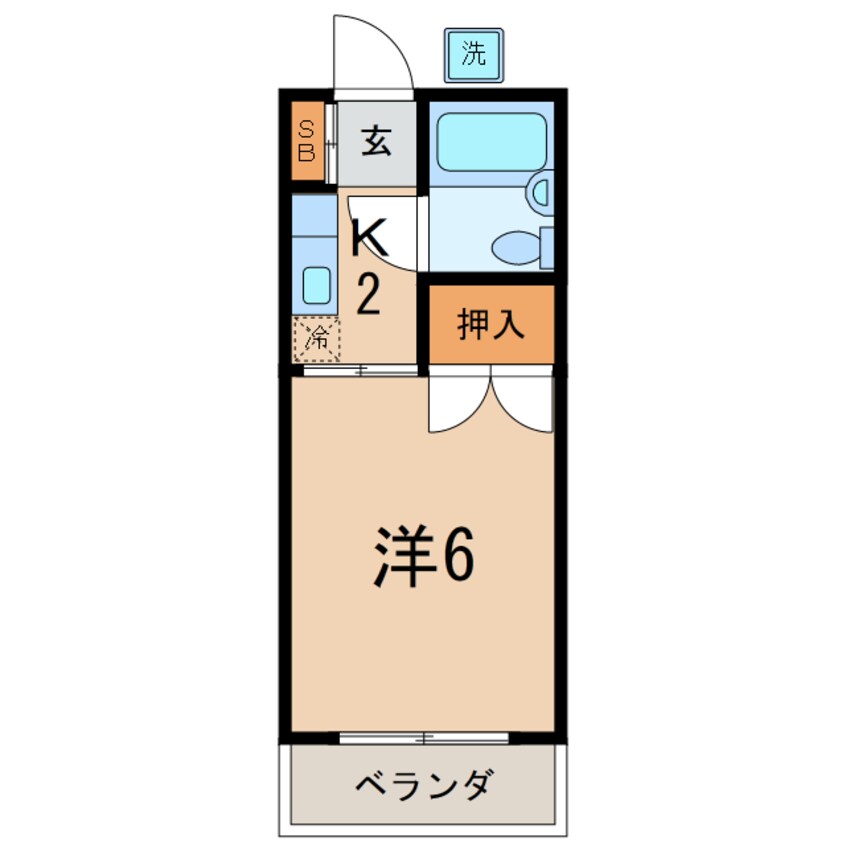 間取図 横須賀線/保土ケ谷駅 徒歩6分 1階 築37年