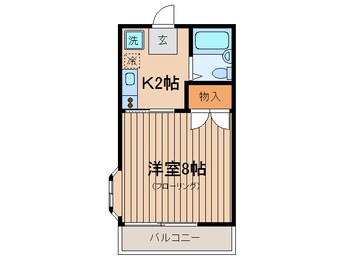 間取図 横須賀線/保土ケ谷駅 徒歩10分 2階 築32年