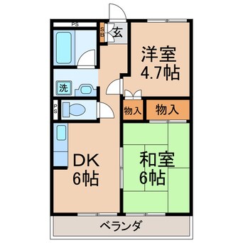 間取図 横須賀線/保土ケ谷駅 徒歩10分 1階 築38年