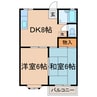 東急東横線/菊名駅 徒歩18分 2階 築34年 2DKの間取り