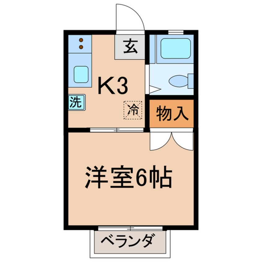 間取図 横須賀線/保土ケ谷駅 徒歩11分 2階 築38年