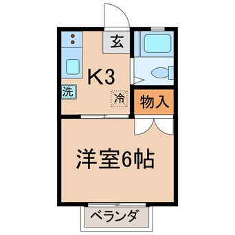 間取図 横須賀線/保土ケ谷駅 徒歩11分 2階 築38年