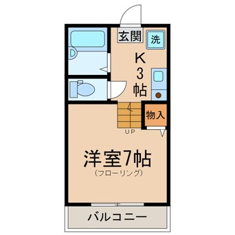 間取図 横須賀線/保土ケ谷駅 徒歩5分 2階 築21年