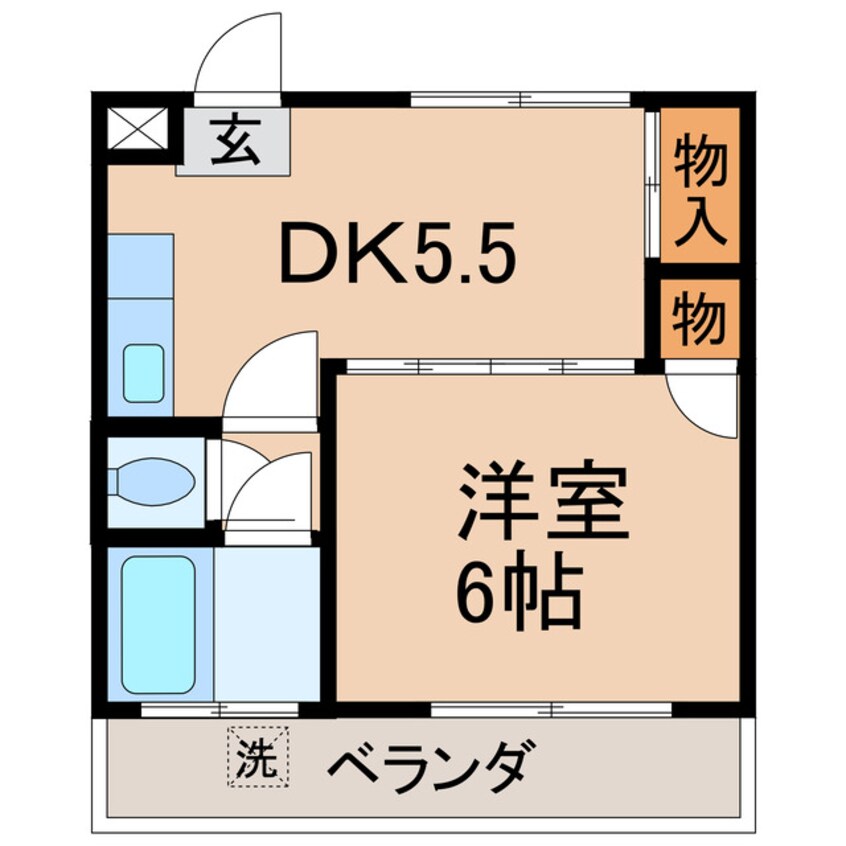 間取図 横須賀線/保土ケ谷駅 徒歩3分 3階 築48年