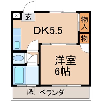 間取図 横須賀線/保土ケ谷駅 徒歩3分 3階 築48年