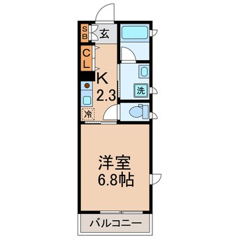 間取図 東海道本線（首都圏）/横浜駅 徒歩17分 2階 築17年