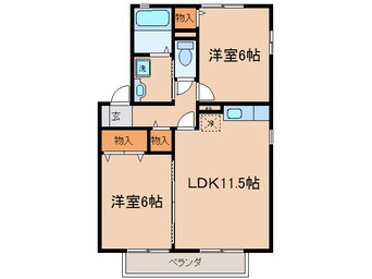 間取図 相鉄本線/和田町駅 徒歩18分 1階 築17年