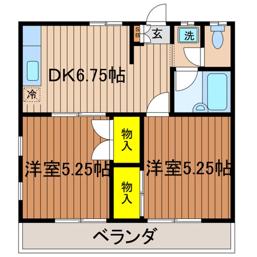 間取図 横須賀線/保土ケ谷駅 徒歩5分 2階 築28年