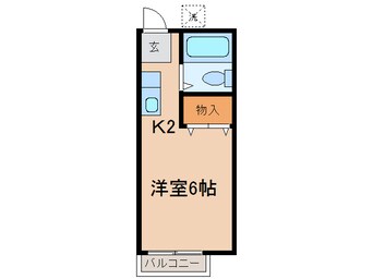 間取図 横須賀線/保土ケ谷駅 徒歩6分 2階 築37年