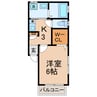 横浜市営地下鉄ブルーライン/三ツ沢上町駅 徒歩18分 2階 築20年 1Kの間取り