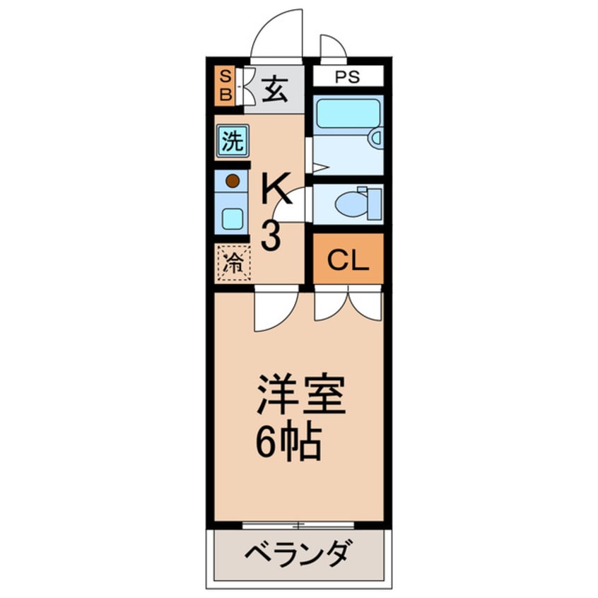 間取図 横須賀線/保土ケ谷駅 徒歩5分 2階 築24年