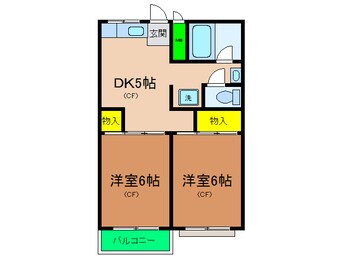 間取図 横須賀線/保土ケ谷駅 徒歩9分 2階 築41年