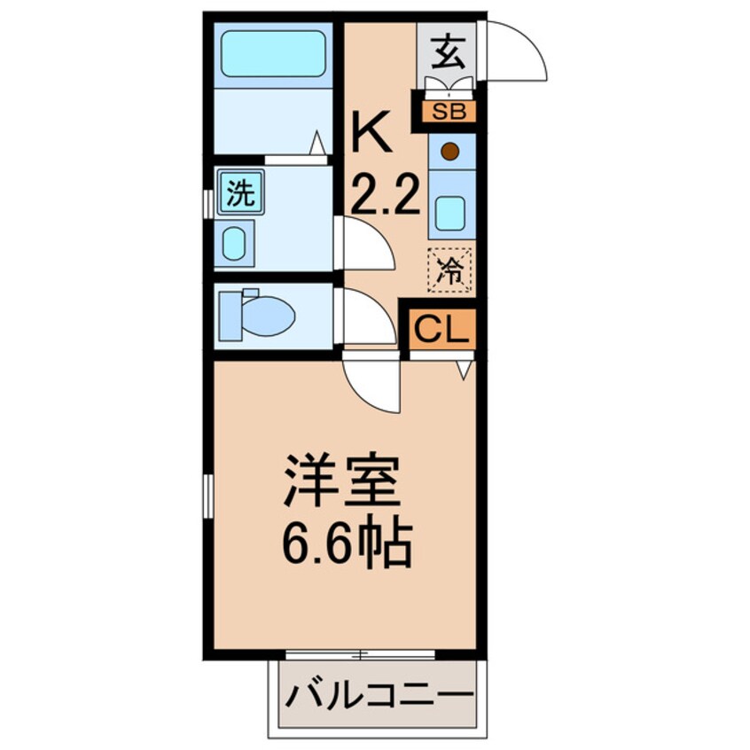 間取図 京急本線・久里浜線/南太田駅 徒歩8分 2階 築18年