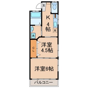 間取図 横須賀線/保土ケ谷駅 徒歩10分 1階 築54年