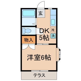 間取図 横須賀線/保土ケ谷駅 徒歩15分 1階 築34年