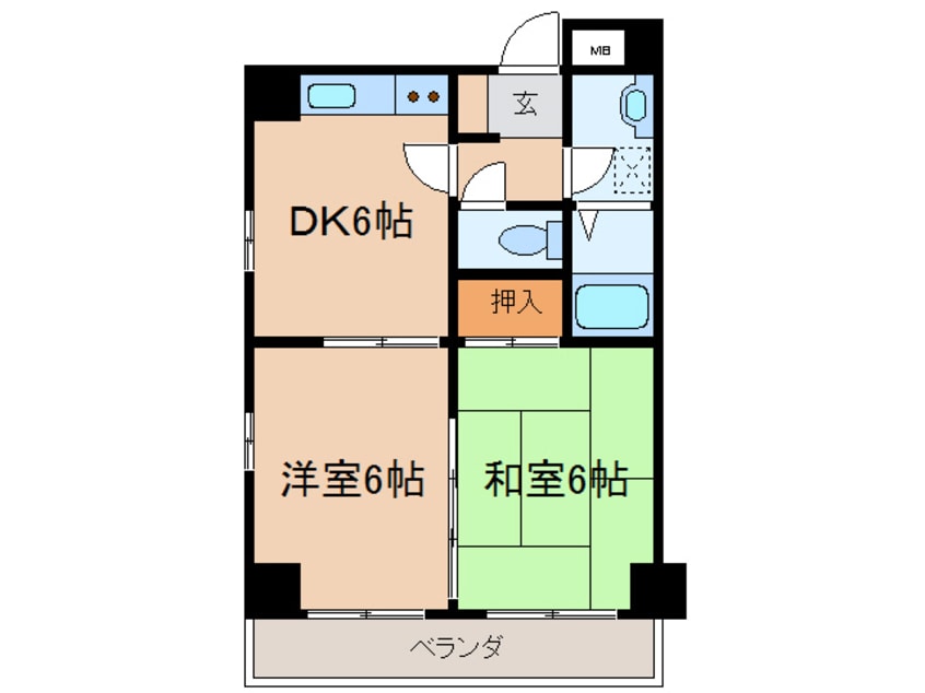 間取図 横須賀線/保土ケ谷駅 徒歩12分 4階 築34年