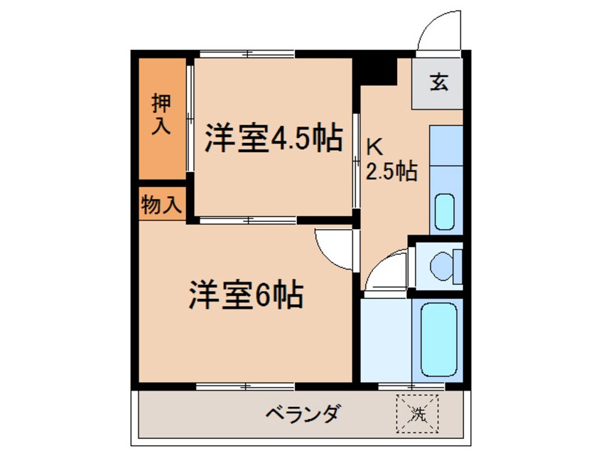 間取図 横須賀線/保土ケ谷駅 徒歩3分 4階 築51年