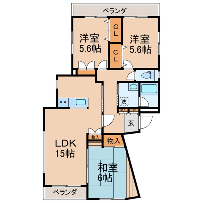 間取図 横須賀線/保土ケ谷駅 徒歩15分 2階 築16年