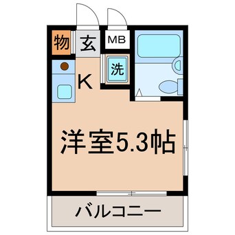 間取図 横須賀線/保土ケ谷駅 徒歩9分 2階 築36年