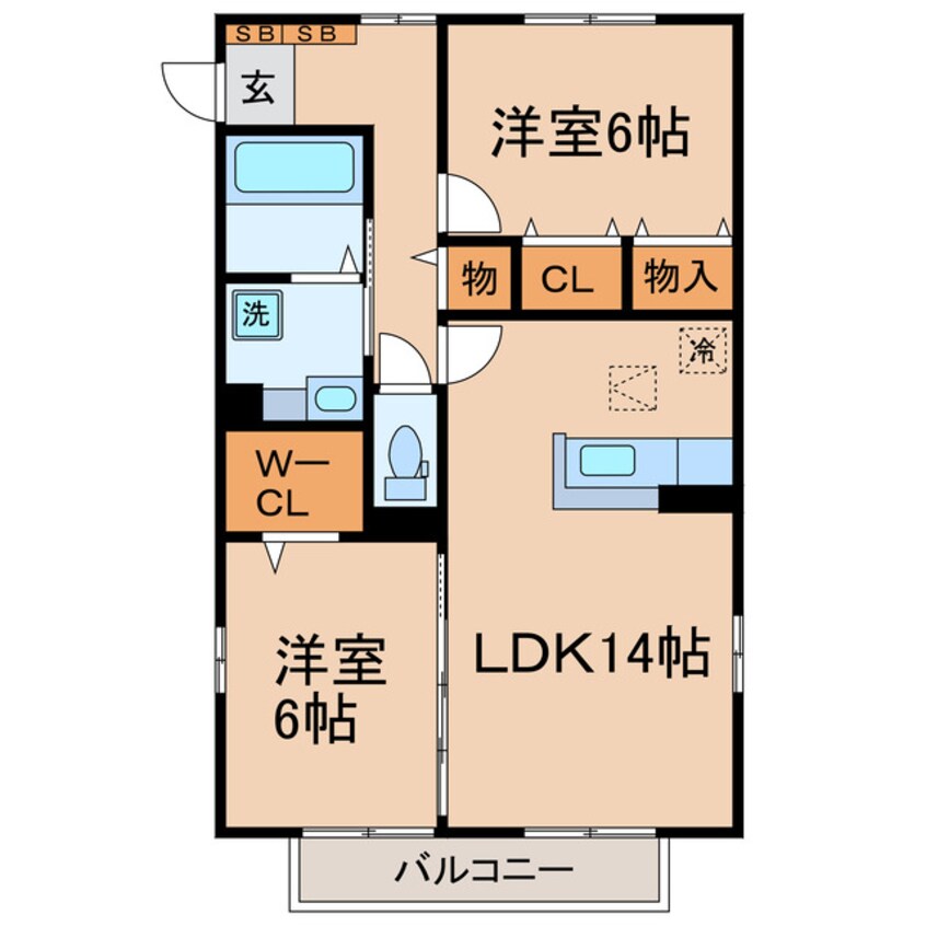 間取図 京急本線・久里浜線/井土ケ谷駅 徒歩17分 1階 築15年