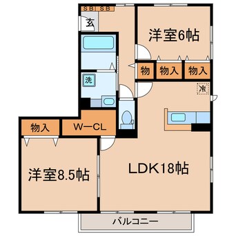 間取図 京急本線・久里浜線/井土ケ谷駅 徒歩18分 2階 築15年