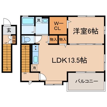 間取図 横須賀線/保土ケ谷駅 徒歩19分 2階 築15年