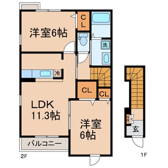 間取図 横須賀線/東戸塚駅 バス9分秋葉三叉路下車:停歩4分 2階 築13年