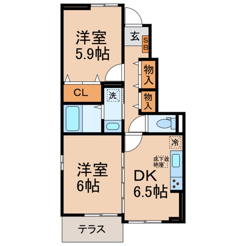 間取図 相鉄本線/和田町駅 徒歩14分 1階 築13年