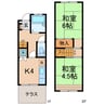 横須賀線/保土ケ谷駅 徒歩25分 1-2階 築47年 2Kの間取り