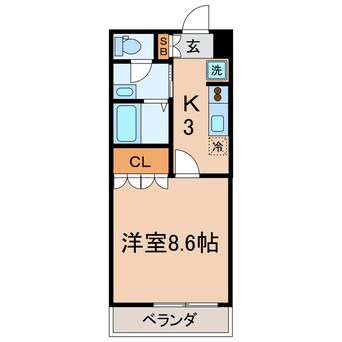間取図 横須賀線/保土ケ谷駅 徒歩15分 1階 築12年