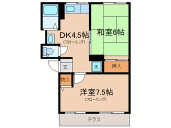 間取図 相鉄本線/和田町駅 徒歩9分 2階 築35年