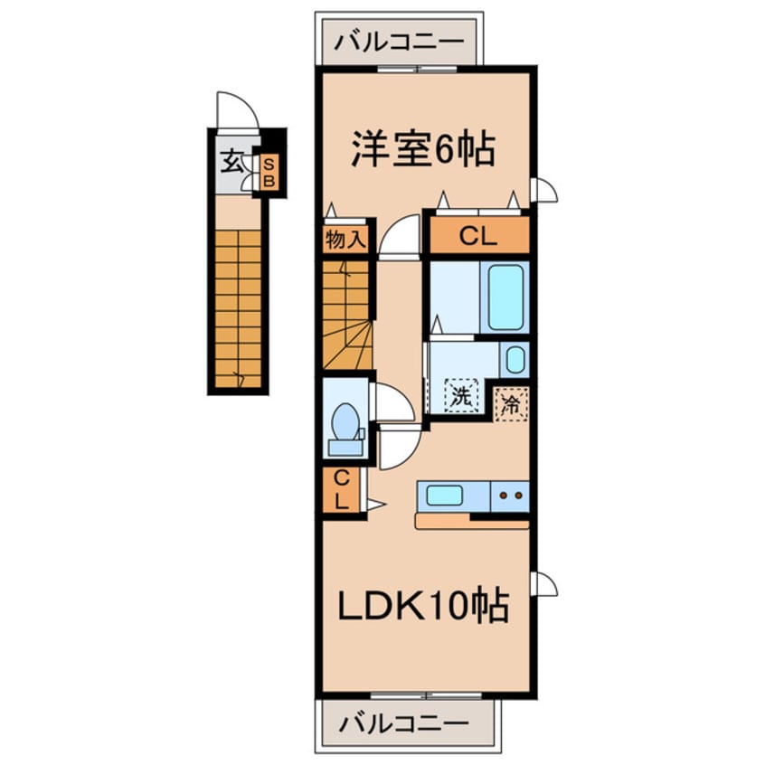 間取図 横須賀線/保土ケ谷駅 徒歩13分 2階 築13年