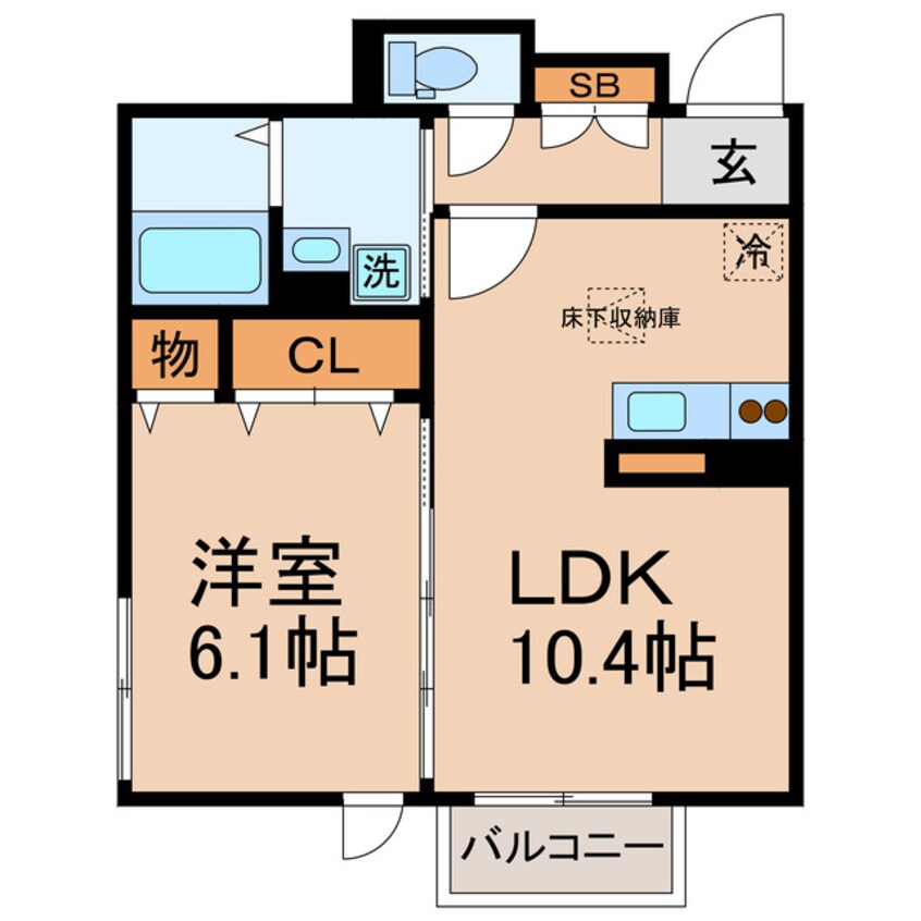 間取図 横須賀線/保土ケ谷駅 バス8分法泉町下車:停歩1分 1階 築9年