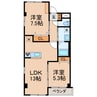 横須賀線/保土ケ谷駅 徒歩17分 2階 築9年 2LDKの間取り