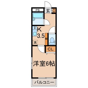 間取図 横須賀線/保土ケ谷駅 徒歩10分 5階 築39年