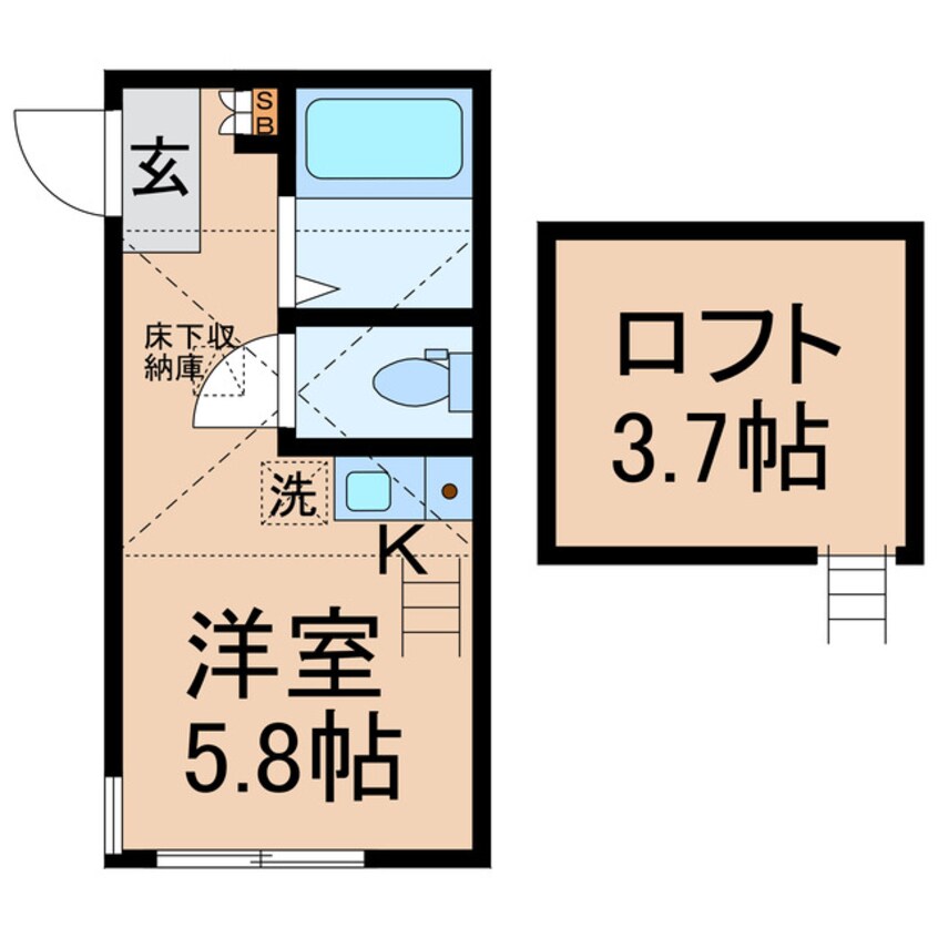 間取図 横須賀線/保土ケ谷駅 徒歩9分 2階 築7年