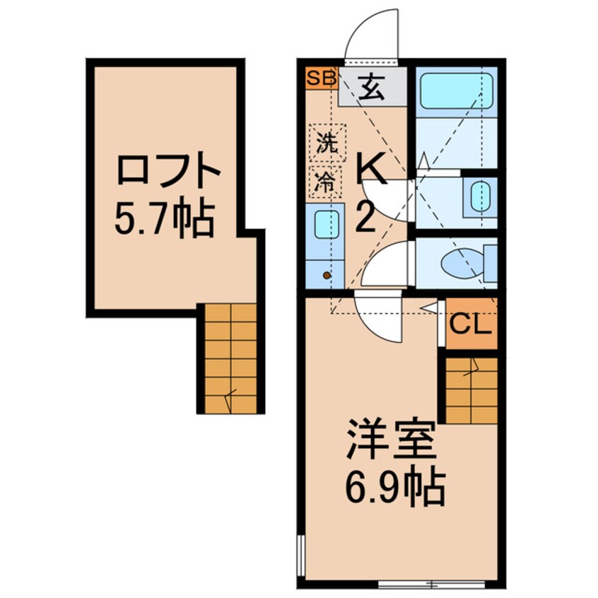 間取図 横須賀線/保土ケ谷駅 徒歩13分 1階 築8年