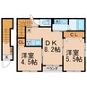 横須賀線/保土ケ谷駅 徒歩8分 2階 築8年 2DKの間取り