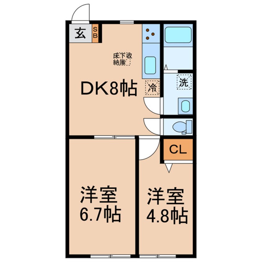 間取図 横須賀線/保土ケ谷駅 徒歩27分 1階 築6年