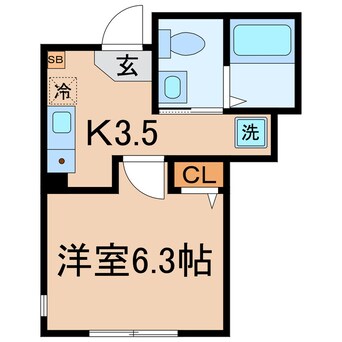 間取図 横須賀線/保土ケ谷駅 徒歩10分 2階 築4年