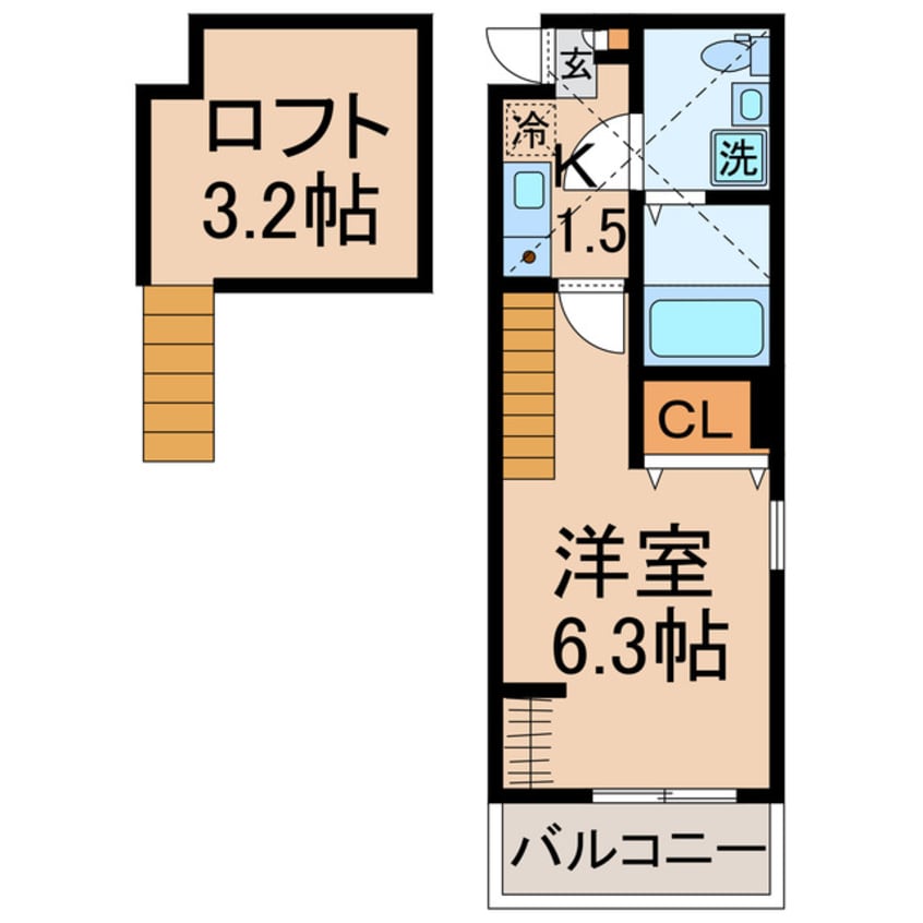間取図 横須賀線/保土ケ谷駅 徒歩5分 2階 築6年