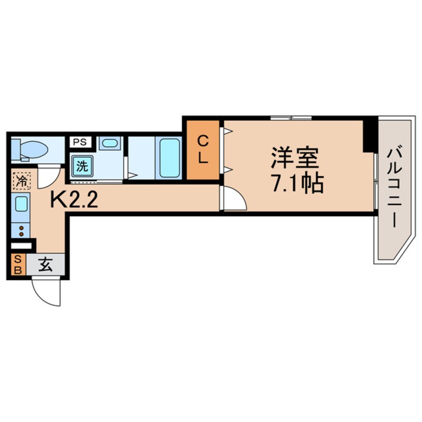 間取図 横浜市営地下鉄ブルーライン/三ツ沢下町駅 徒歩7分 2階 築4年