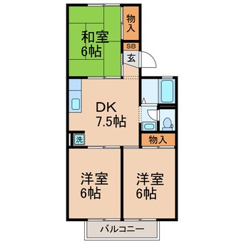 間取図 相鉄本線/上星川駅 徒歩11分 2階 築33年