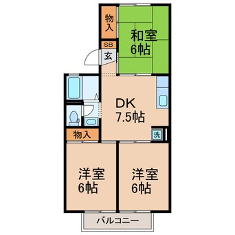 間取図 相鉄本線/上星川駅 徒歩11分 2階 築33年