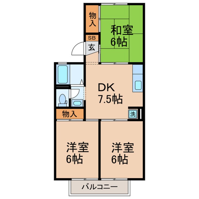 間取図 相鉄本線/上星川駅 徒歩11分 2階 築33年