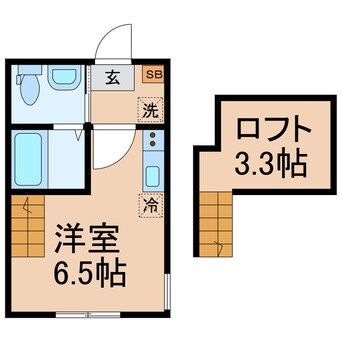 間取図 横須賀線/保土ケ谷駅 徒歩9分 2階 築3年