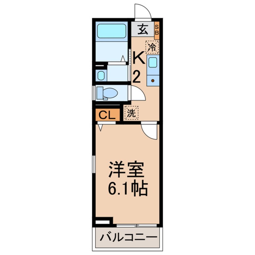 間取図 横須賀線/保土ケ谷駅 徒歩12分 2階 築1年